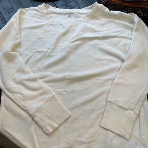Hanes Cream Long Sleeve Sweatshirt